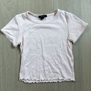 Forever 21 Baby Pink Cropped Tee